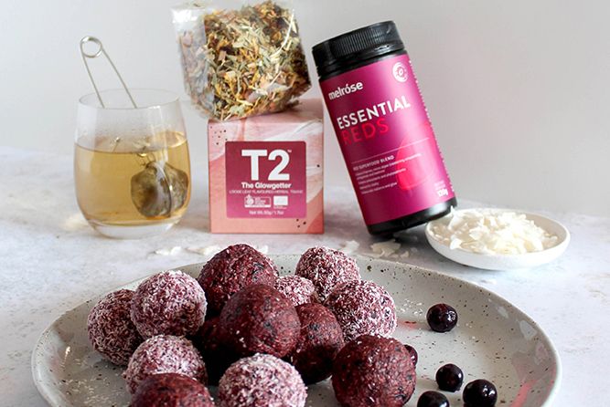 Blueberry &amp; Cacao Bliss Balls
 &ndash; Melrose Health