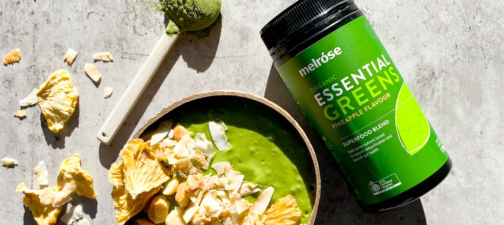 Pineapple Coconut Green Smoothie Bowl Melrose Health