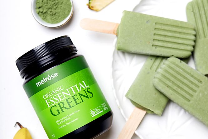 Banana and Pineapple Green Pops