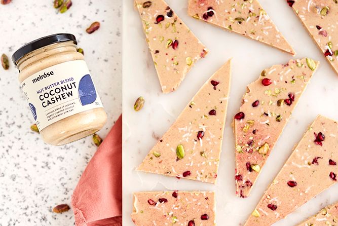 COCO CASHEW AND WHITE CHOCOLATE BARK