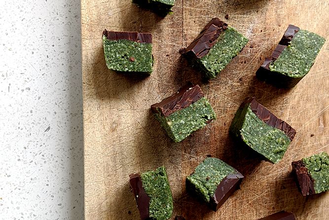 Green Coconut and Chocolate Slice