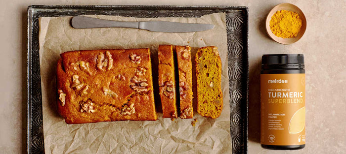 Golden banana bread