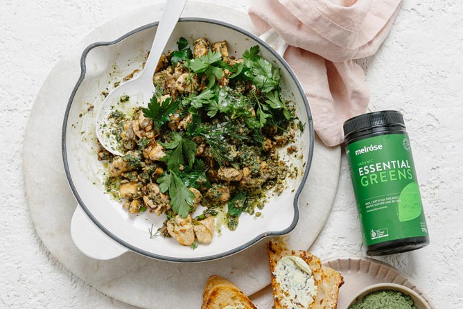 Green Pesto Scrambled Tofu