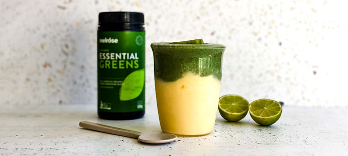 Kiwi Mango Cooler with Organic Greens