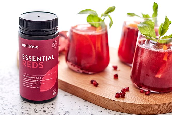 KOMBUCHA MOCKTAIL WITH MELROSE ESSENTIAL REDS