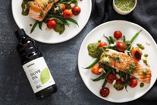 PAN SEARED SALMON WITH SALSA VERDE