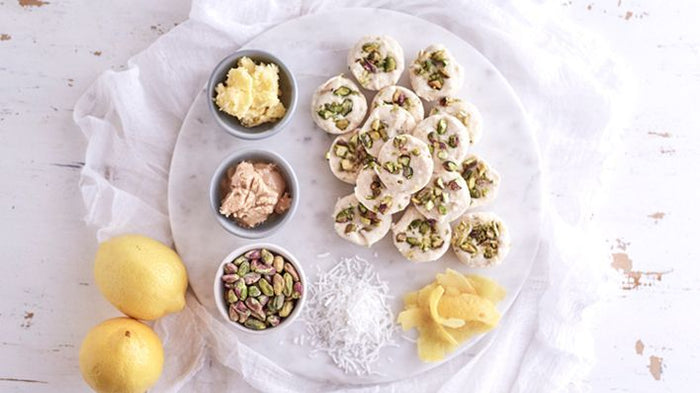 LEMON & PISTACHIO KETO BOMBS