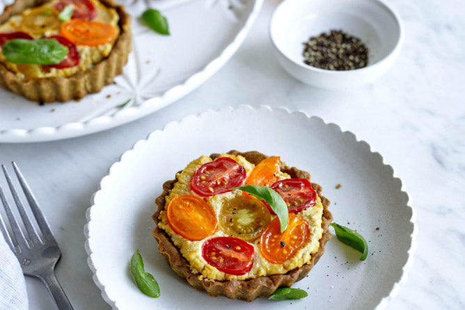 Summer Tomato and Vegan Ricotta Tart