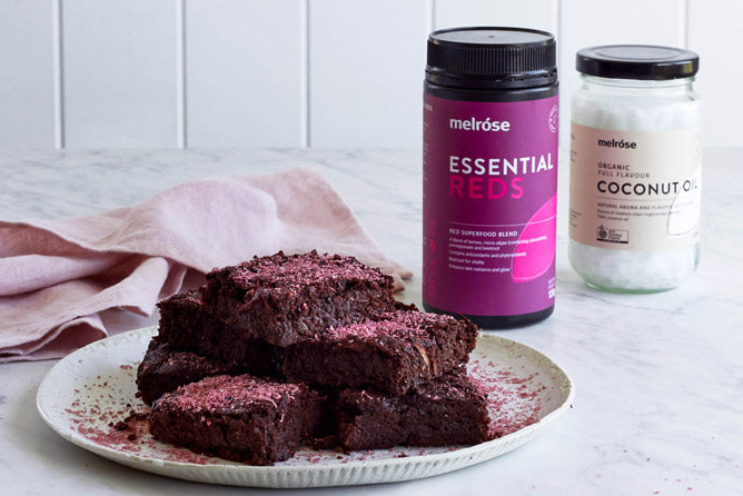 Vegan “Red Velvet” Zucchini Brownies