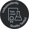 <p>Manufactured in accordance with the TGA’s guidelines for listed medicines</p>